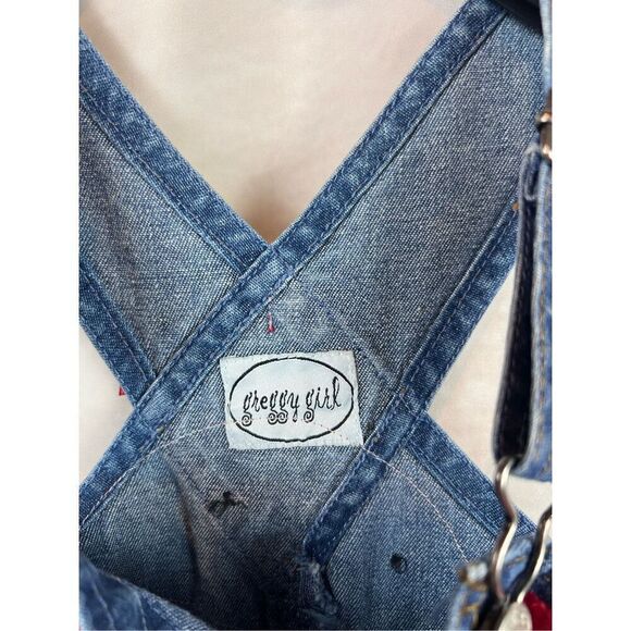 1990s Y2K Vintage Denim Ladybug Overalls Size 3T - Picture 5 of 6